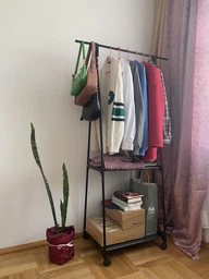 Универсальная напольная передвижная стойка для одежды Coat Rack