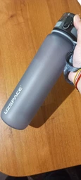 Пляшка для води Uzspace Grey 1000 мл Сіра фото от покупателей 2