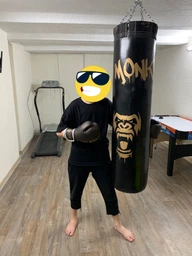 Боксерский мешок груша BIG MONKEY кирза 1.2 м черный фото от покупателей 1