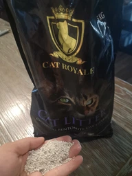 Комкуючий бентонітовий наповнювач для котячого туалету CAT ROYAL лаванда 5 л фото від покупців 3