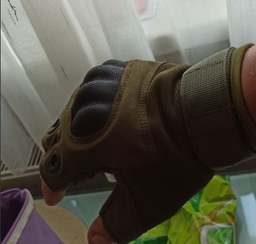 Тактичні рукавички без пальців Зелений Розмір L (17092142125) фото від покупців 2