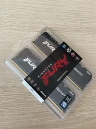 Оперативна пам'ять HyperX DDR4-3200 16384MB PC4-25600 (Kit of 2x8192) Fury RGB Black (HX432C16FB3AK2/16)