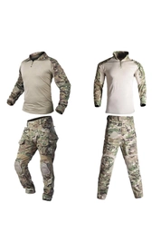 Тактичний військовий костюм HAN WILD G3 Multicam Убакс та Штани із захистом колін L Multicam HWM00268