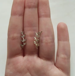 Срібні сережки у вигляді гілочки (АРТ. №6028) Dadiverin Jewelry фото от покупателей 3