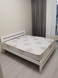 Двуспальная кровать деревянная Палермо плюс 160х220 Серая эмаль K 045 Шаг ламелей 5,5 см. фото от покупателей 9