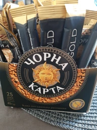Кава розчинна Gold ТМ ЧОРНА КАРТА, шоу-бокс 1.8 г*25 стіків фото от покупателей 2