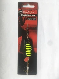 Блешня DAM Effzett Standard Spoon 30 г 6.5 см Fluo Yellow/Black UV (69610) фото від покупців 2