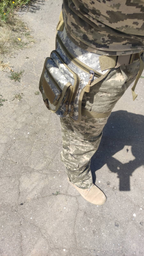 Тактична армійська сумка на стегнах 27х30х8 см Оливковий фото від покупців 2