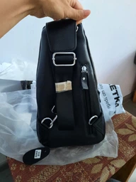 Мужская сумка-слинг кожаная 18х32х7 кросс боди для прогулок Tiding Bag A25F-5060A черная фото от покупателей 1