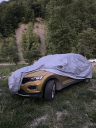 Тент автомобильный с подкладкой SUV Milex PJ-V30002 M Серый (432x185x145см) фото от покупателей 7