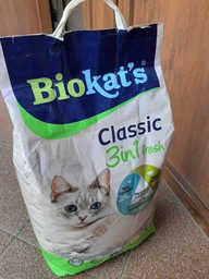 Наполнитель Biokats Classic Fresh 3in1 для кошачьего туалета, бентонитовый, 10 л