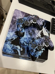 Вінілова наклейка на Sony PlayStation PS4 Slim консоль і контролер з розводами, арт.700293 фото від покупців 7
