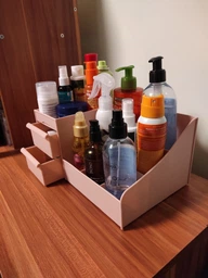 Органайзер/подставка для косметики настольный с выдвижными ящиками Cosmetics Organizer розовый (СО-28997) фото от покупателей 11