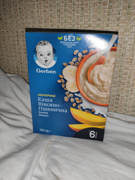 Дитяча каша Gerber Суха молочна швидкорозчинна Вівсяно-пшенична Банан-Манго для дітей з 6 місяців 240 г (7613039834053) фото від покупців 11