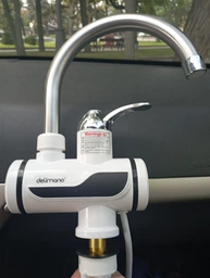 Кран-водонагреватель проточный Delimano c LCD дисплеем 3000 Вт + аэратор поворотный Белый фото от покупателей 9