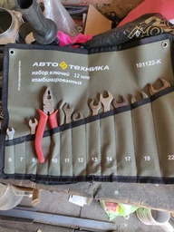 Чехол брезентовый для комбинированных ключей 12 карманов Автотехника (101122-Ч)