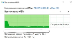 Накопитель SSD USB 3.2 1TB ADATA (ASE800-1TU32G2-CBL)
