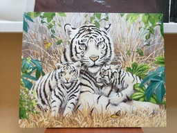 Набор рисования по номерам ColorArt Белые тигры MSP308 40x50 с подрамником