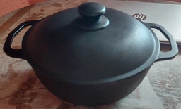 Кастрюля чугунная (казан) 3,0 л с стеклянной крышкой и литыми ручками T402C3Ук фото от покупателей 19