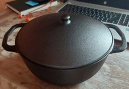 Кастрюля чугунная (казан) 3,0 л с стеклянной крышкой и литыми ручками T402C3Ук фото от покупателей 18