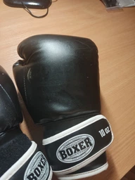 Рукавички боксерські Boxer "Еліт" 12 oz шкірвініл 0.8 мм Чорні (2022-03BLK) фото від покупців 3