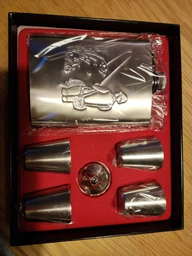 Фляга 240 мл Silver Gap и 4 стопки, Нержавеющая Сталь, Набор