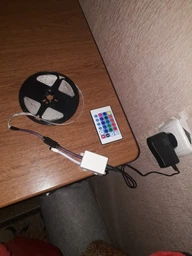 Светодиодная лента с пультом и блоком питания 300 LED RGB 5м IP68 3528 (3528 RGB)