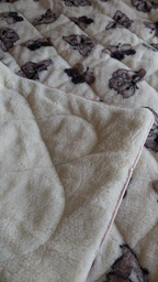 Одеяло из 50% овечьей шерсти и 50% бавовни Casablanket двусторонний мех 150х210см Бежевый фото от покупателей 2