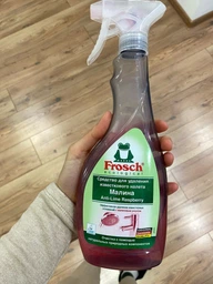 Спрей для чищення ванн Frosch для виведення вапняного нальоту Малина 500 мл (4009175944610) фото від покупців 3