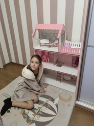 Ляльковий будиночок NestWood Люкс Лайт будинок для ляльок Барбі, меблі 7 од, рожевий (kdb005_L) фото від покупців 16
