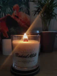 Ароматическая кокосовая свеча в стекле с деревянным фитилём SENTIMELT Baked Milk 200 г (SM010BML) фото от покупателей 6