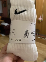 Набор мужских носков высоких хлопковых Nike U Nk Everyday Cush Crew SX7676-100 38-42 (M) 3 пары Белый (888407237270) фото от покупателей 1