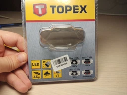Topex Ліхтар ручний 3 Вт, LED COB, пластик, магніт, гачок, 3xAA фото від покупців 10