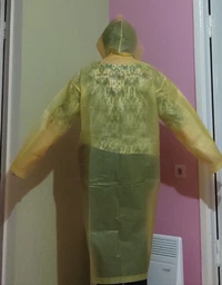 Жіночий дощовик чоловічий дорослий плащ підлітковий прозорий багаторазовий похідний ева на кнопках плащі дощові дорослі накидка від дощу багаторазова Hechpro ТБ130 блакитний фото від покупців 18