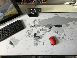 Игровая поверхность WorkPlaceShop MP СЕРАЯ КАРТА МИРА 300х900 мм фото от покупателей 6