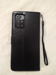 Чохол Idewei для Xiaomi Redmi 10 шкіра PU чорний