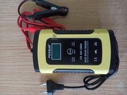 Зарядний пристрій для автомобільного акумулятора Foxsur 12V 5A 4-100 А-г, "updated version 7.0"