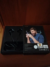 Навушники Type-C провідні вакуумні з мікрофоном гарнітура Baseus GAMO Type-c Wired Earphone C15 Чорний фото від покупців 1