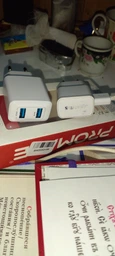 Мережевий зарядний пристрій Promate BiPlug 12 Вт 2 USB Black (biplug.black) фото від покупців 3
