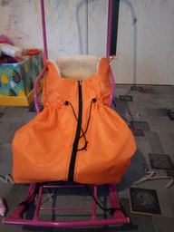 Чехол на санки FeltFabricDesign оранжевый (0273)