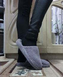 Женские домашние тапочки утепленные меховые с закрытым носком FX shoes с анатомической подошвой 7001 37 24 см Бордовые (2820000016454) фото от покупателей 4