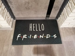 Килимок придверний з принтом Hello friends (KOV_20S004) ТМ Presentville