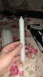 Свечи хозяйственные набор 6 штук парафиновые 16 см (8 часов горения) SWIECE белые СВ-6 фото от покупателей 11