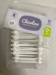 Упаковка ватных палочек Chicolino для детей с ограничителем 3 пачки по 60 шт (N5818) (2000064265818) фото от покупателей 3