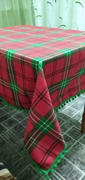 Скатерть "Шотландская клетка (большая)" с помпончиками 140х120 см фото от покупателей 1
