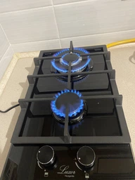 Варочная поверхность газовая Luxor PGM BK 320 Prof + надежное покрытие легкого ухода, черный