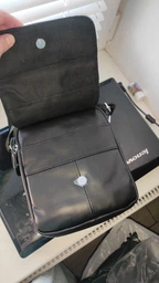 Сумка планшет через плечо мужская из натуральной кожи Laras K105206 Black (ROZ6300004269)