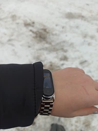Ремінець металевий MiJobs Plus для фітнес браслета Xiaomi Mi Band 5/6/4/3 Рожеве Золото (mrk2109) фото від покупців 8