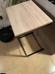 Приставний Столик Террі Ferrum-decor 650x440x330 Чорний метал ДСП Бетон 16 мм (TERR007)