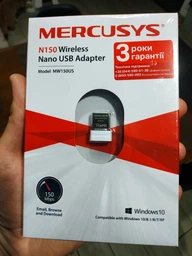 Wi-Fi адаптер Mercusys MW150US WiFi4 / 150Мбит/с / USB фото от покупателей 3